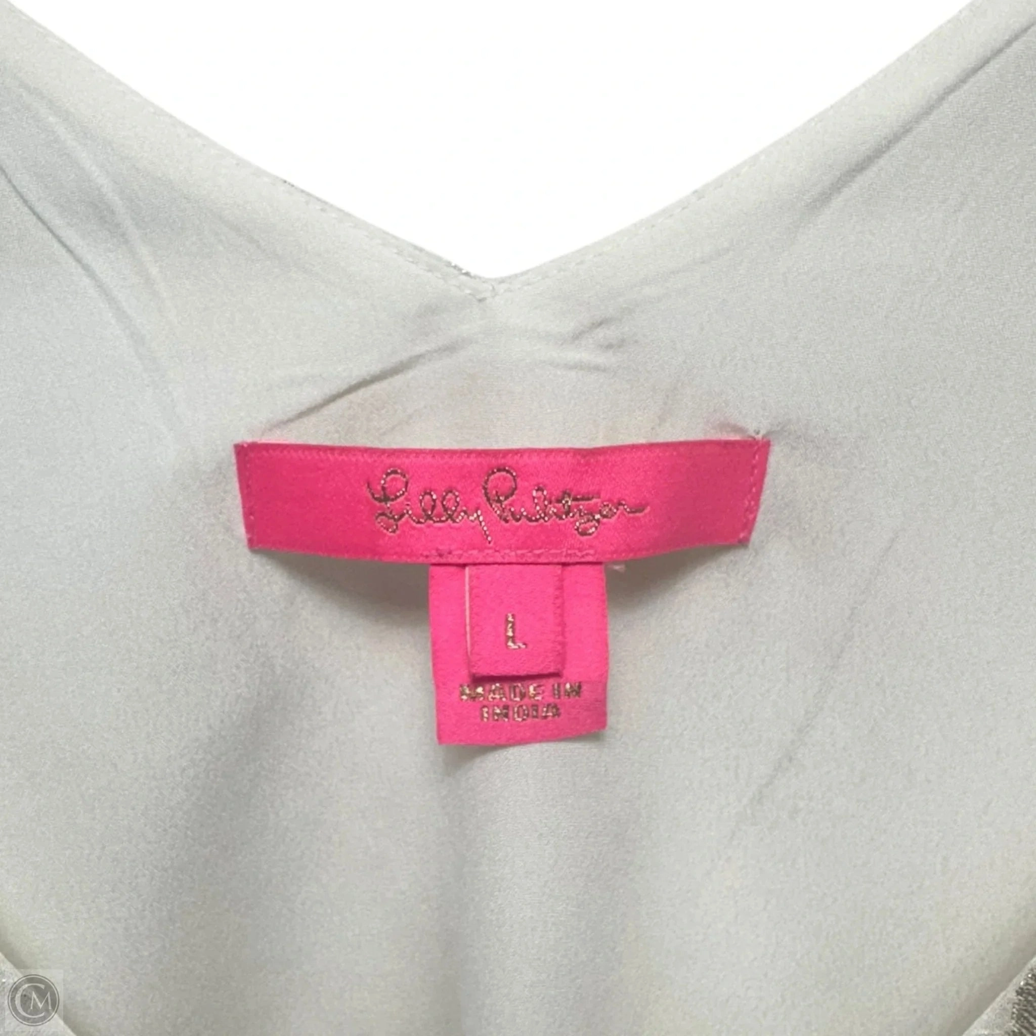 Top Sleeveless Designer By Lilly Pulitzer In Cream, Size: L