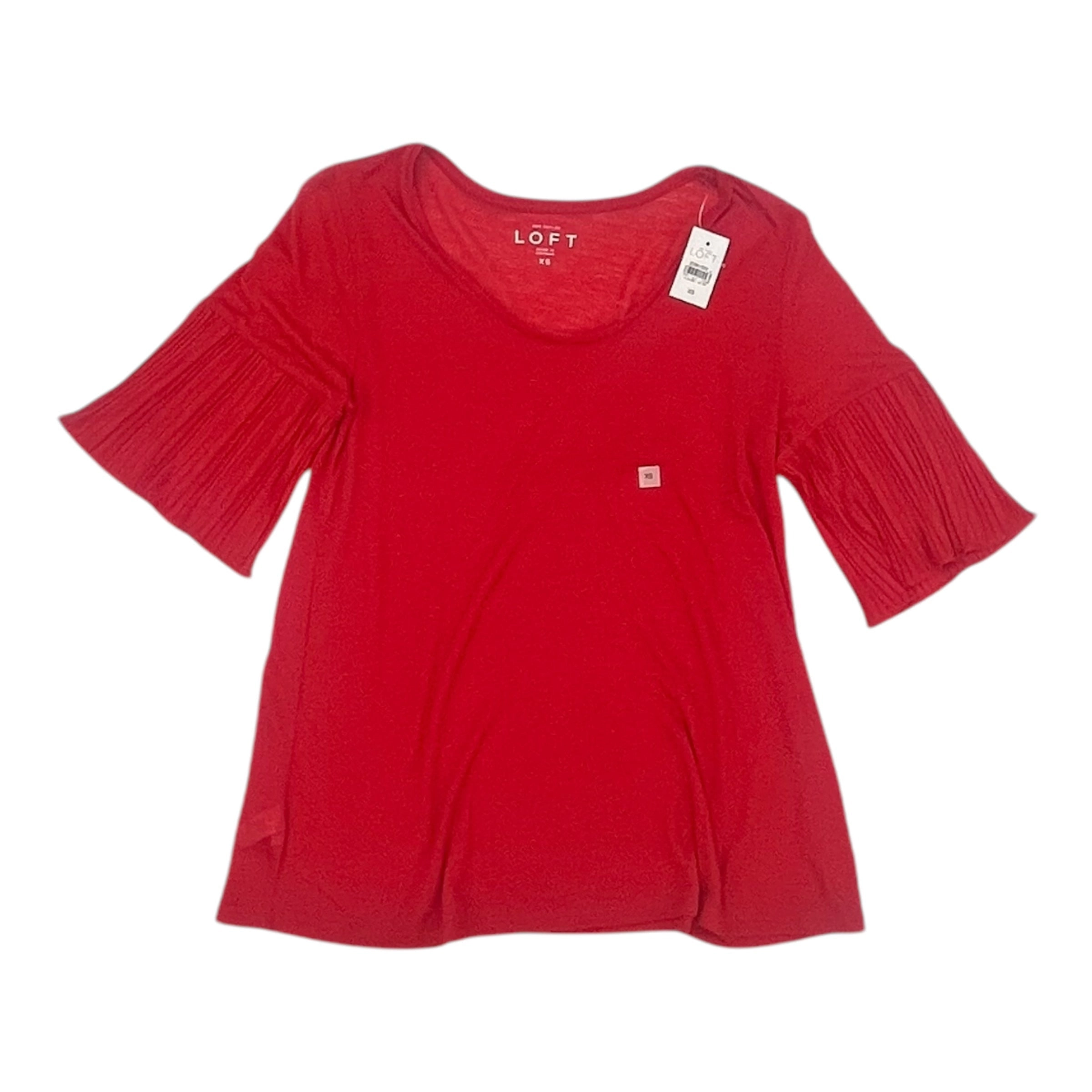 Top Ss Basic By Loft In Red, Size:Xs