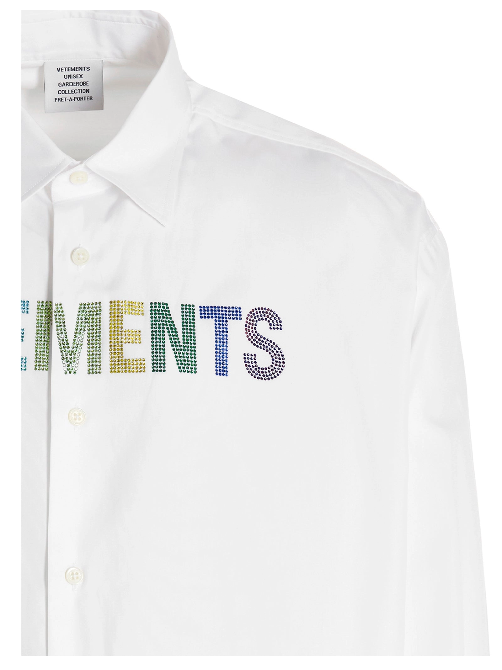 Vetements Logo Embellished Long-Sleeved Shirt