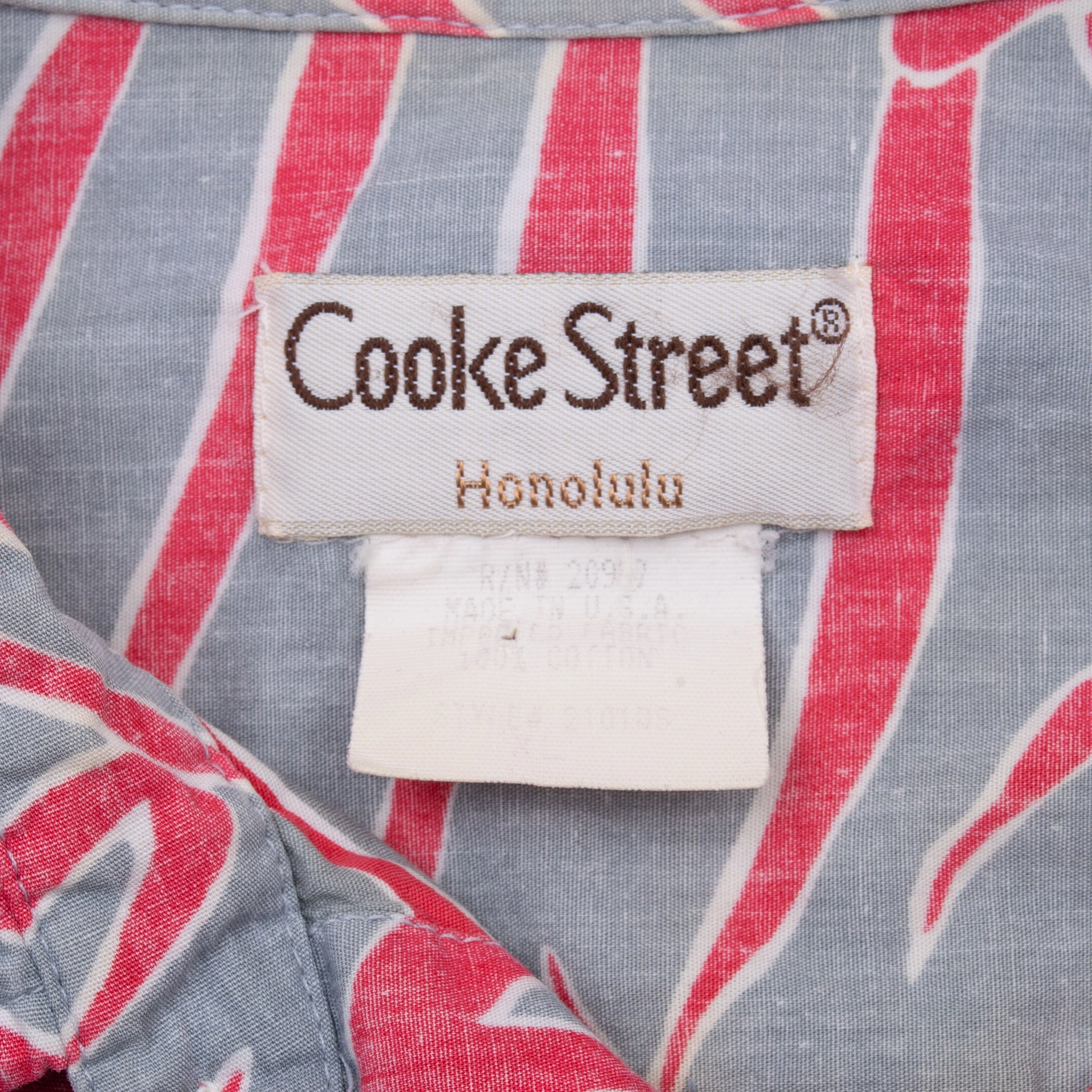 VINTAGE COOKE STREET HAWAIIAN SHIRT SIZE XL 1990S MADE IN USA