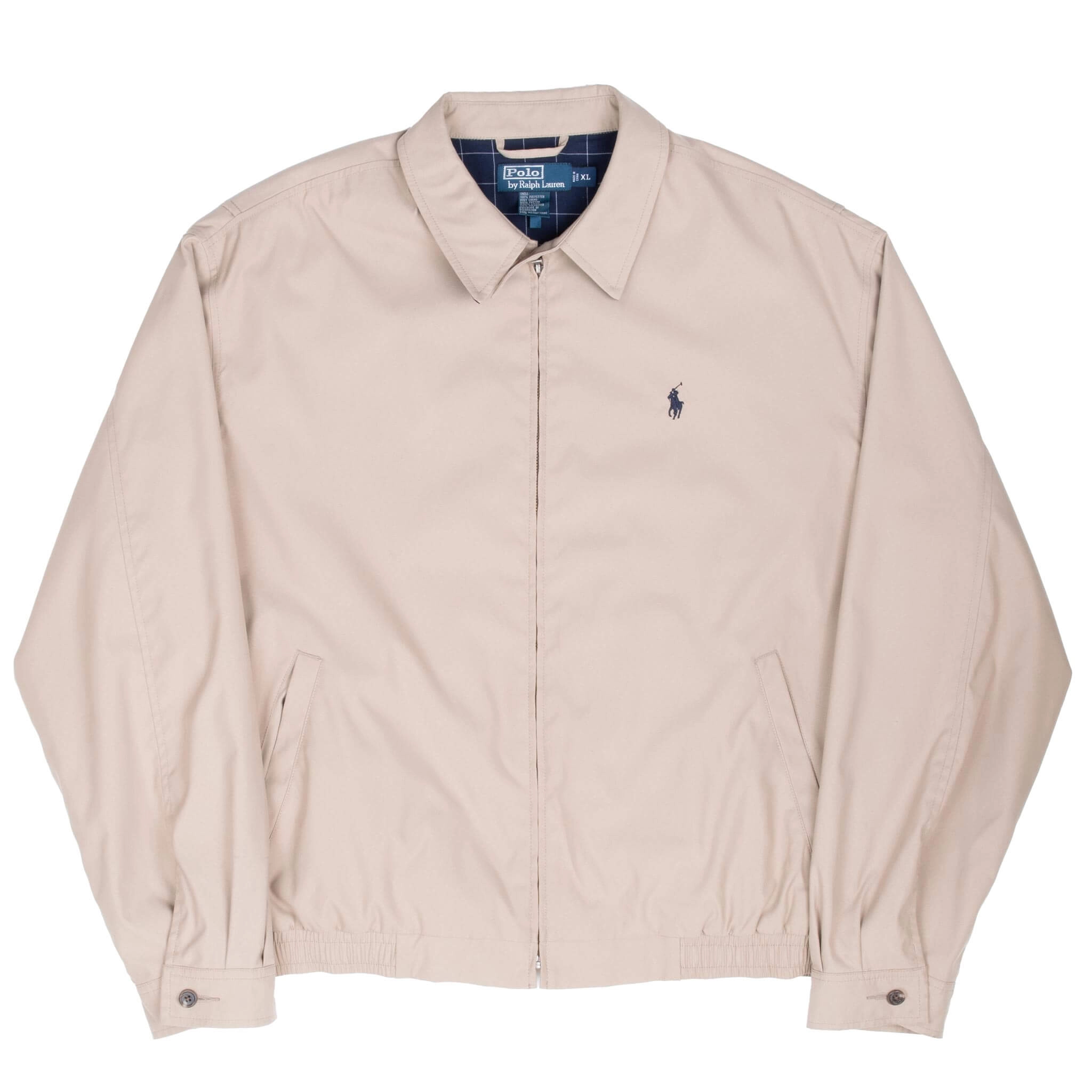 VINTAGE POLO RALPH LAUREN BEIGE HARRINGTON GOLF JACKET 1990S XL