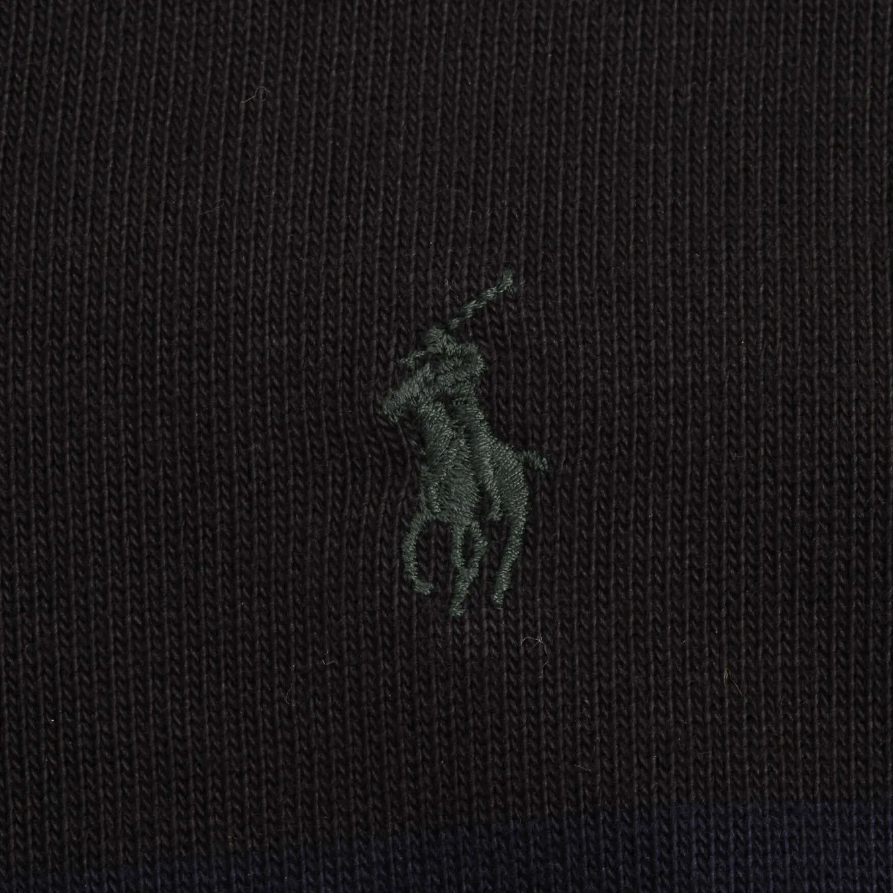 VINTAGE POLO RALPH LAUREN BLACK & BLUE STRIPE RUGBY POLO SHIRT 1990S SIZE LARGE