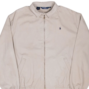 VINTAGE RALPH LAUREN BEIGE HARRINGTON GOLF JACKET 1990S LARGE MADE IN USA