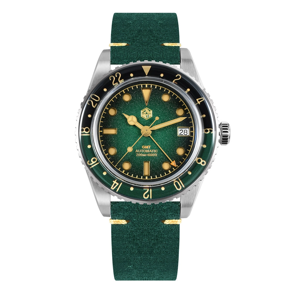 ★Weekly Deals★San Martin 40mm Vintage NH34 GMT Watch SN0134