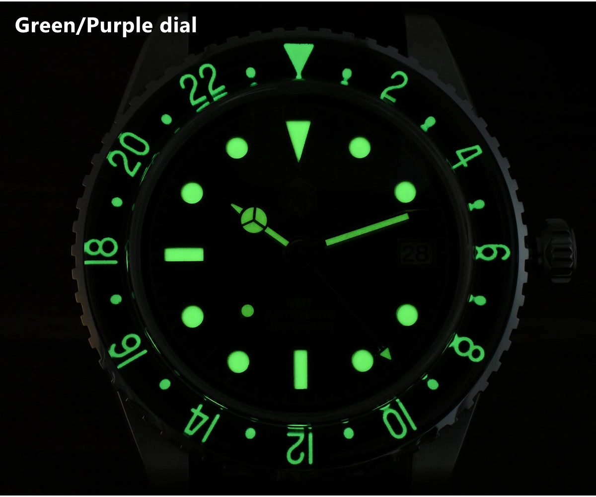 ★Weekly Deals★San Martin 40mm Vintage NH34 GMT Watch SN0134