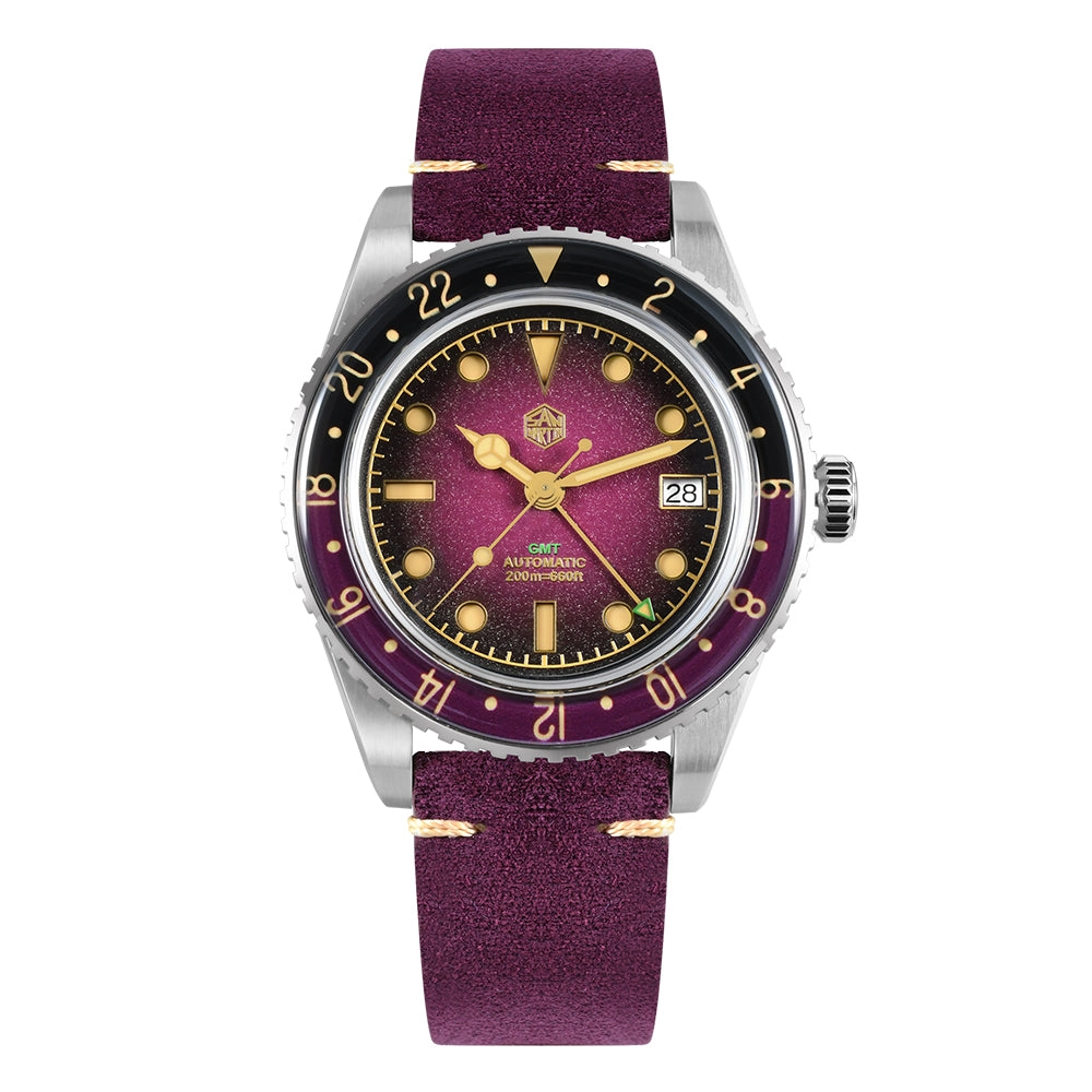 ★Weekly Deals★San Martin 40mm Vintage NH34 GMT Watch SN0134