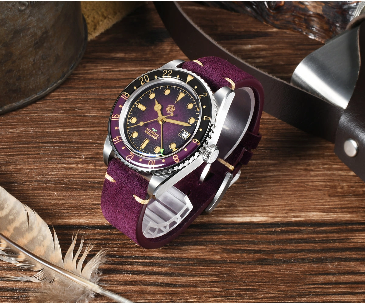 ★Weekly Deals★San Martin 40mm Vintage NH34 GMT Watch SN0134