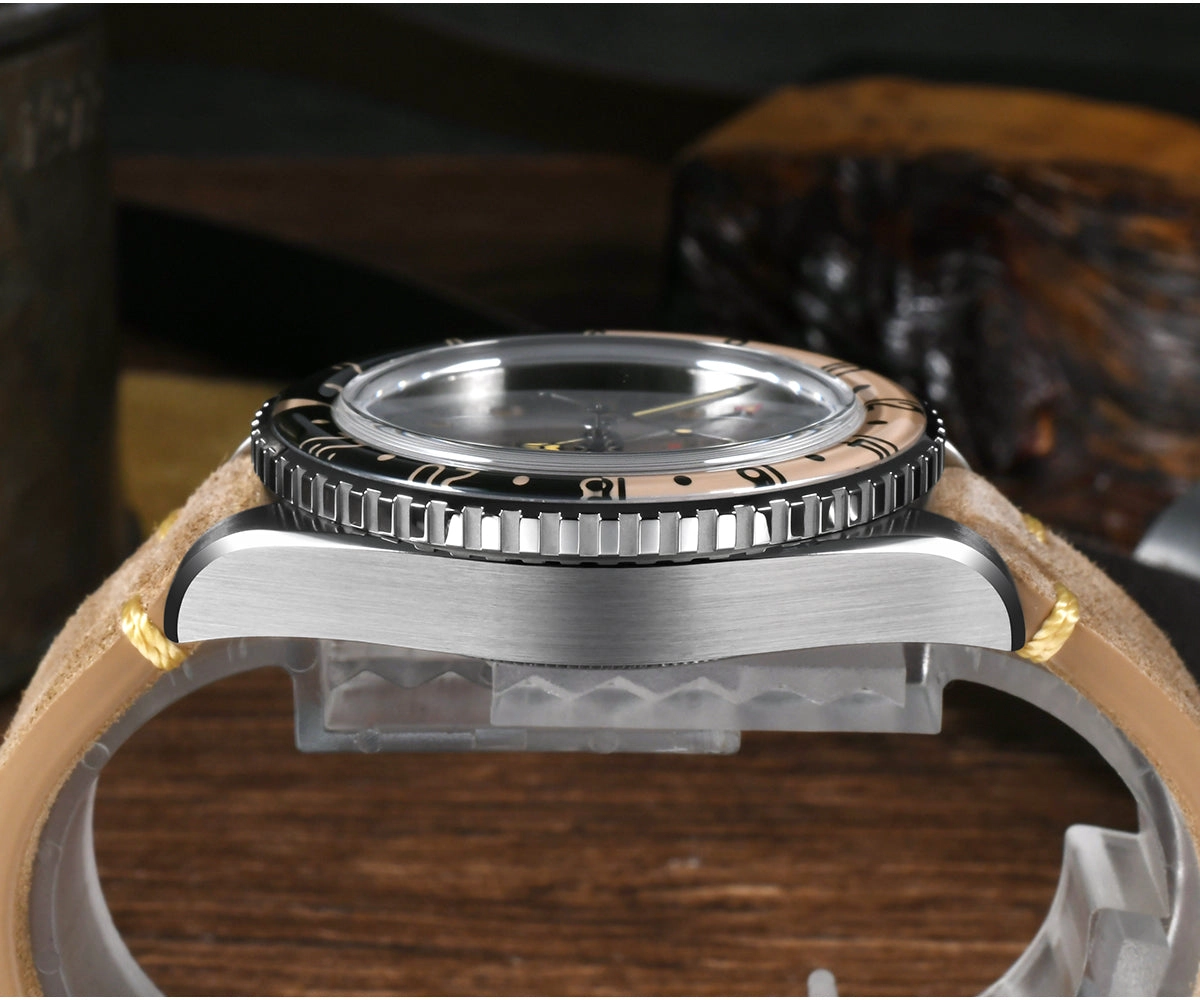 ★Weekly Deals★San Martin 40mm Vintage NH34 GMT Watch SN0134