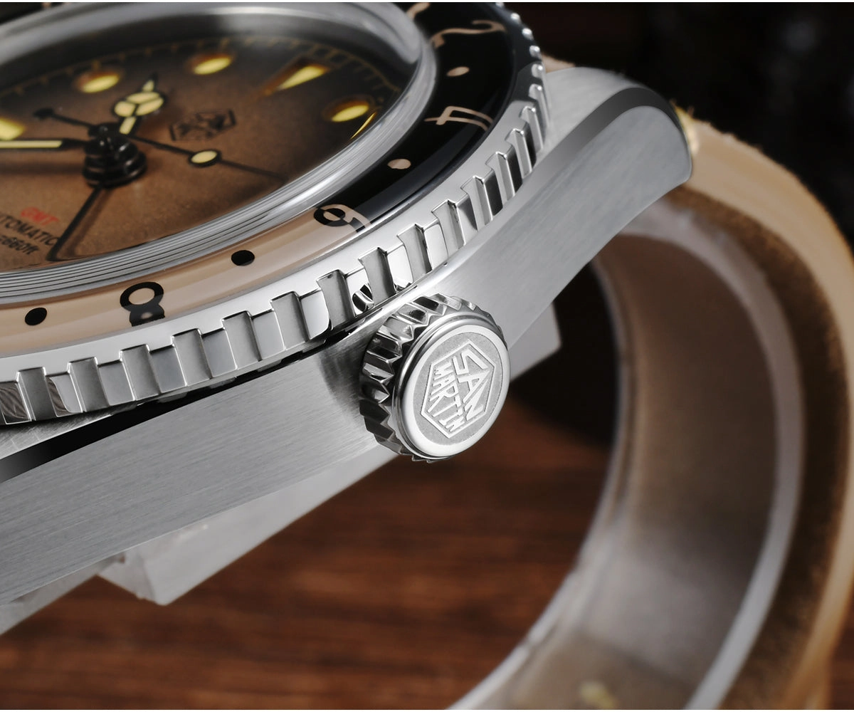 ★Weekly Deals★San Martin 40mm Vintage NH34 GMT Watch SN0134