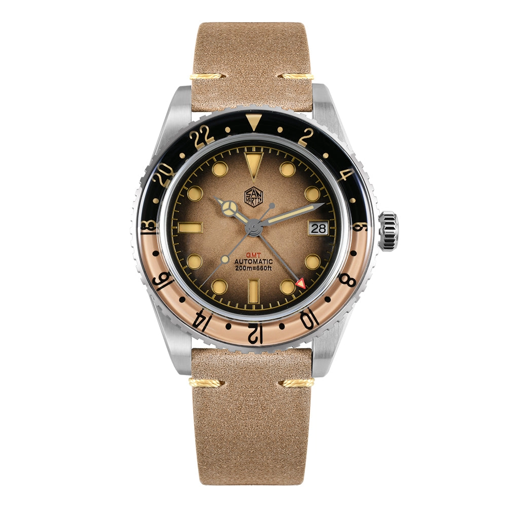 ★Weekly Deals★San Martin 40mm Vintage NH34 GMT Watch SN0134