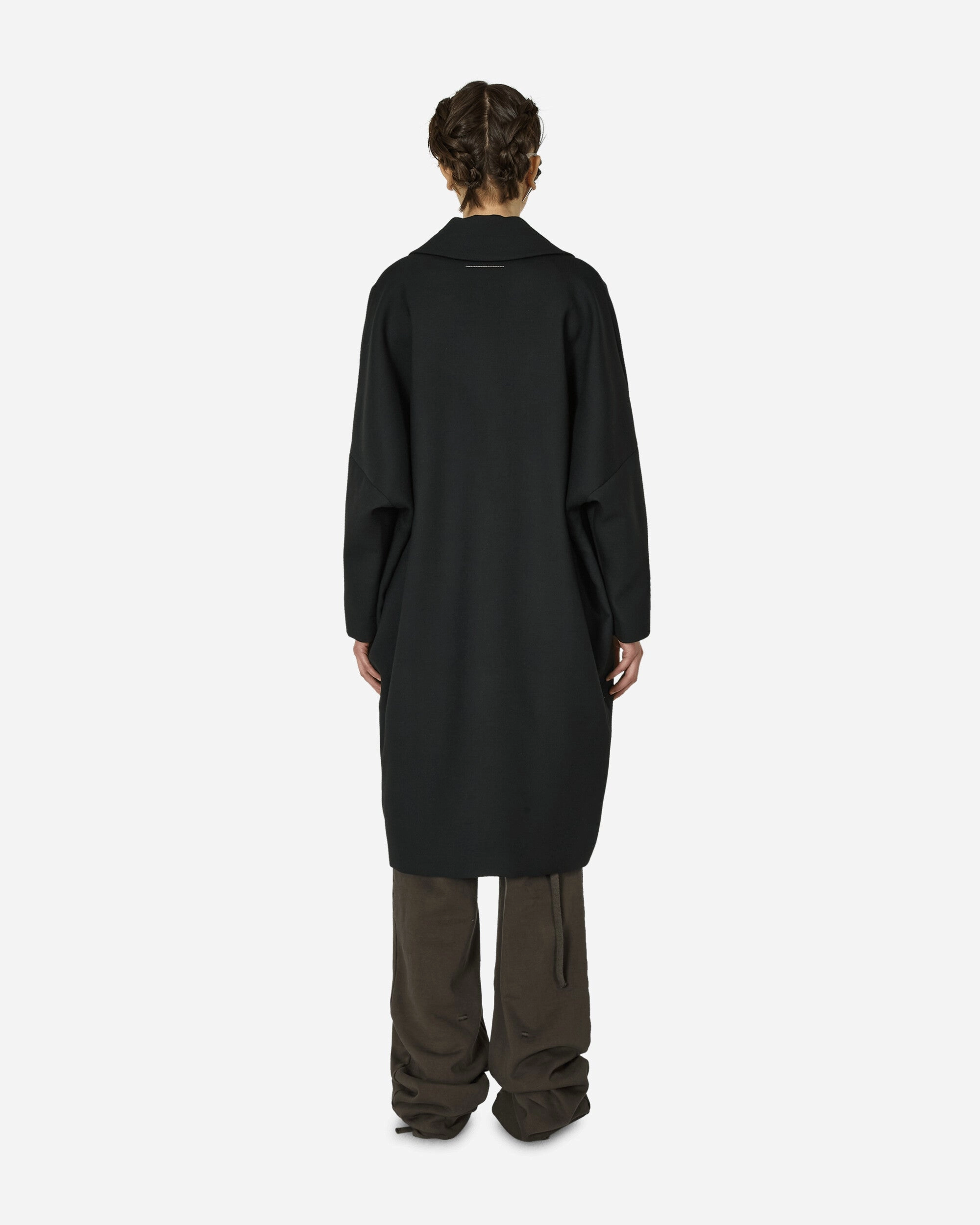Wool Gabardine Coat Black