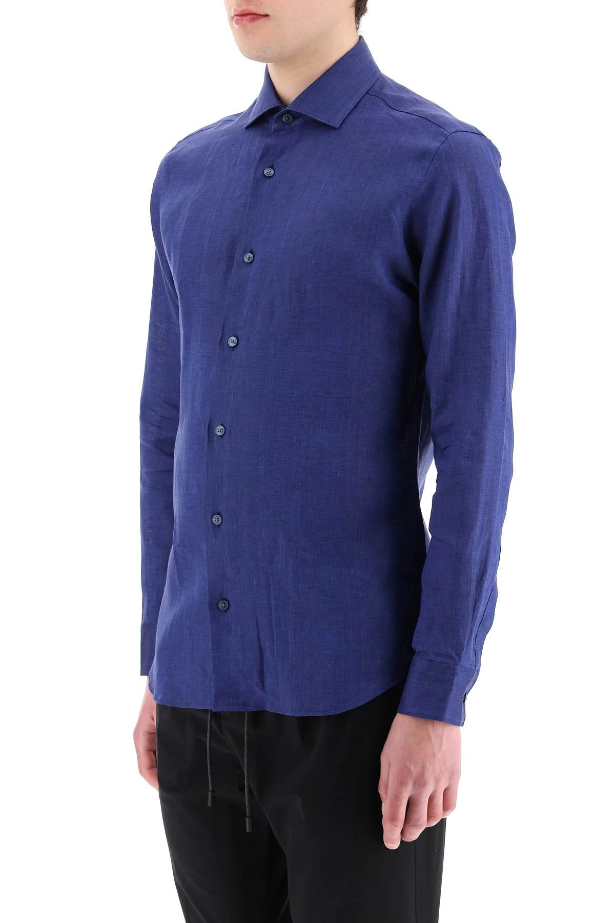Z Zegna Buttoned Long-Sleeved Shirt